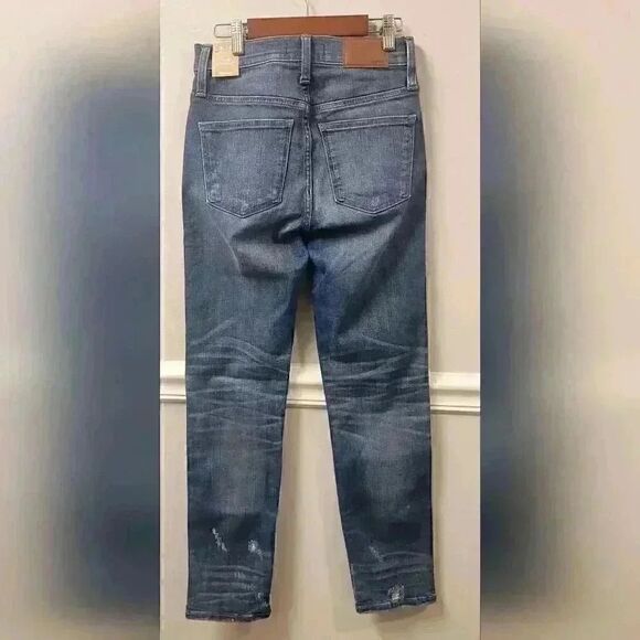 Madewell Slim Straight Distressed Jeans Size 24 - Picture 8 of 15